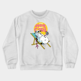 Melting Snowman on the Beach // It's So Hot to Be Cool Crewneck Sweatshirt